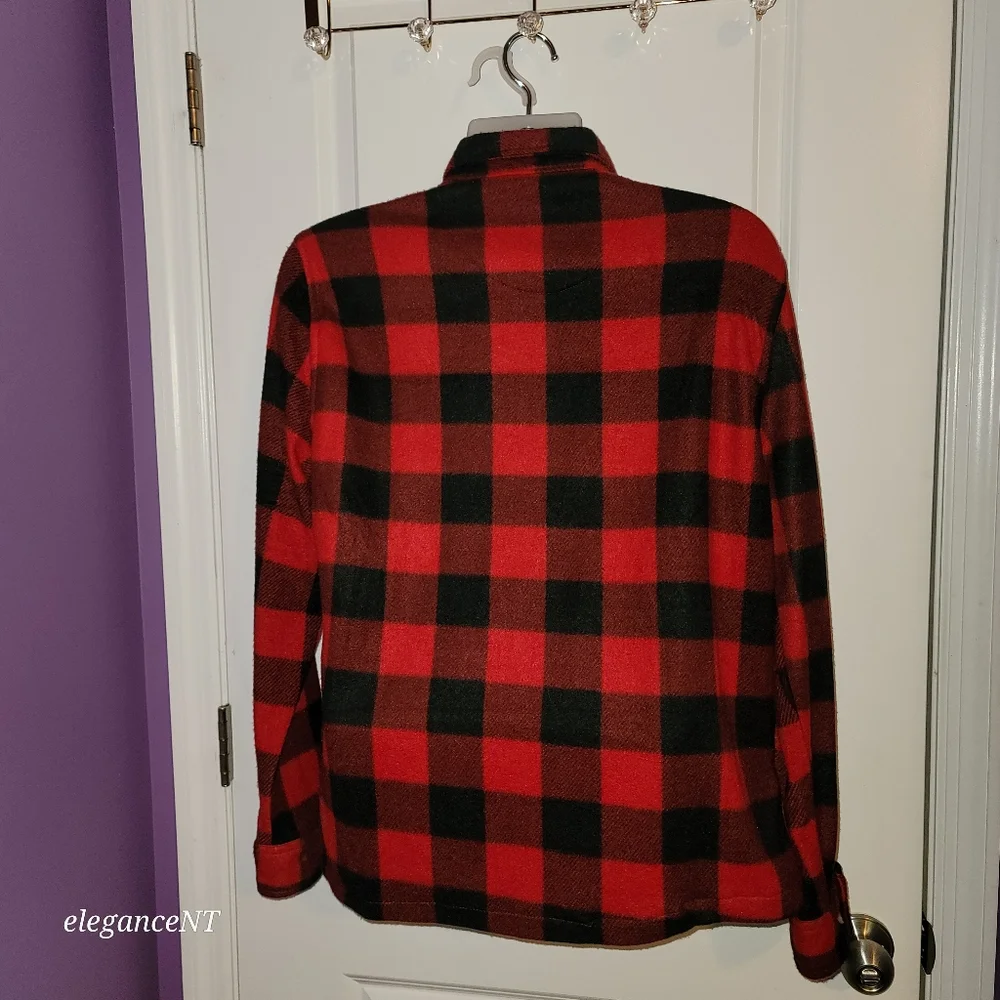 Telluride Men's Red/Black Plaid Flannel Shirt Sz: M NWT - Picture 3 of 5